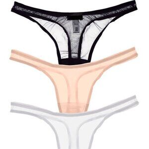 Cosabella Soire New Classic Sheer Lowrider Thong Basic 3-Pack NWT Size M/L